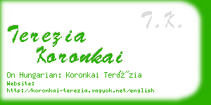 terezia koronkai business card